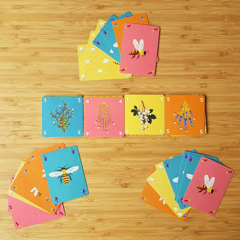 Happy Bee Card Game - Strategic Pollen Harvesting for Victory! Educational Game, Fun Family Game for Kids & Adults, Ages 8+, 3-6 Players, 15 Minut...