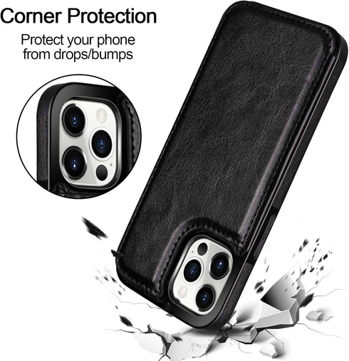HianDier Wallet Case Compatible with iPhone 12 Pro MAX Case 5G 6.7-inch Slim Protective with Credit Card Slot Holder Flip Folio Soft PU Leather Ma...
