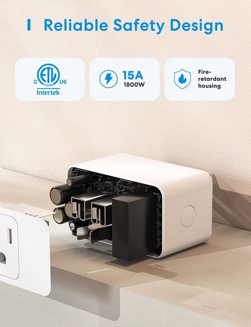 meross Wi-Fi Smart Plug Mini, Alexa and Google Voice Control, App Remote Control, Timer, 15 Amp & Reliable Wi-Fi Connection, No Hub Needed......