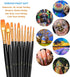 BOSOBO Paint Brushes Set, 2 Pack 20 Pcs Round Pointed Tip Nylon Hair Artist Acrylic Paint Brushes for Acrylic Oil Watercolor, Face Nail Art, Minia...