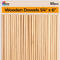 Wooden Dowel Rods 6 inch - 1/4 Hardwood Dowels - Craft Dowels for Woodworking Project 50 pcs - for Model Building Games Kids Crafts Handmade Gifts...