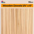 Wooden Dowel Rods 6 inch - 1/4 Hardwood Dowels - Craft Dowels for Woodworking Project 50 pcs - for Model Building Games Kids Crafts Handmade Gifts...