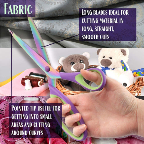 Ultimate Value Scissor Set for Kitchen and Craft Set- 1 Set (5 Scissors)...