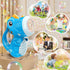 Dinosaur Bubble Machine for Toddlers 1-3: Automatic Bubble Maker Blower Gun for Kids Ages 3-5 | Outdoor Portable Dino Bubble Blaster Toys...