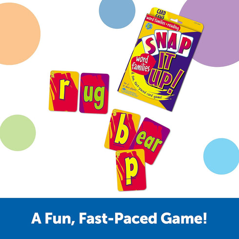 Learning Resources Snap It Up! Phonics & Reading Card Game, Homeschool,Reading Game, 90 Cards Included, Ages 6+...