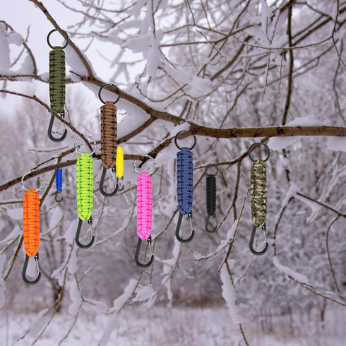 Hicarer 10 Pieces Paracord Keychain Quick Release Key Clip Lanyard Key Ring Hook Heavy Duty Keychain for Men Women Sports...