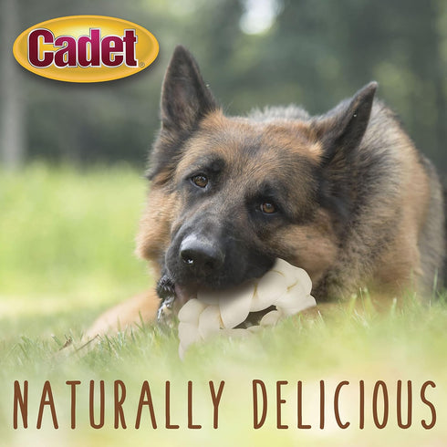 Cadet Premium Grade Beef Hide for Dogs, Long Lasting Rawhide Donut Bone, Single Ingredient Dog Chews, 8 Inch (1 Count)...