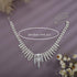YERTTER Dainty Silver Full Rhinestone Chain Sparkly Collar Chain Choker Statement Tassel Crystal Choker Necklace Adjustable for Party Music Bar Wo...