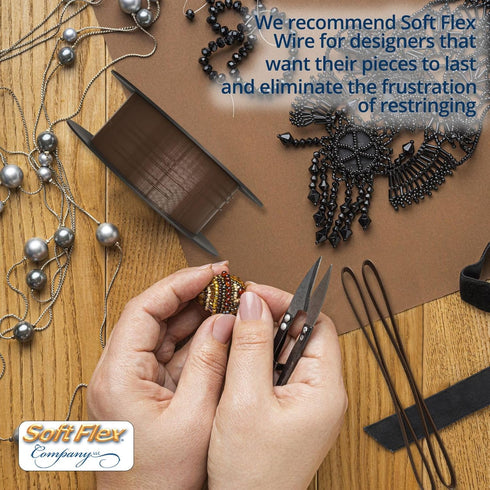 Soft Flex 49 Strand Beading Wire - Heavy 0.24 Diameter - 30 Feet Nylon Design Wire...