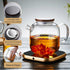 Glass Teapot with Infuser and Lid 40.6 fl oz, Stovetop Gas Safe, Thickened Heat Resistant Borosilicate Glass Tea Kettle...