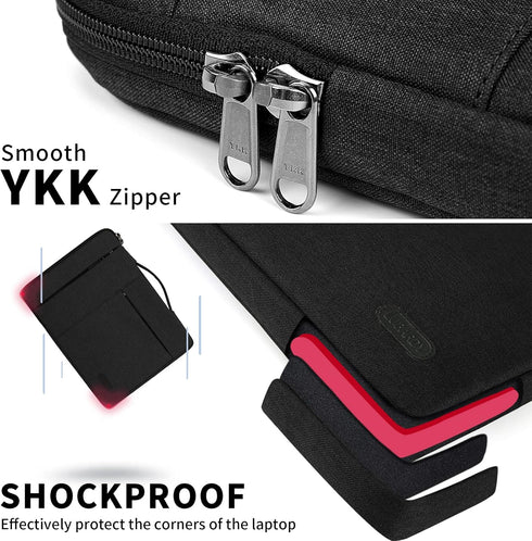 Laptop Sleeve Case 13.3-14 Inch Waterproof Durable Business Computer Carrying Bag Compatible with MacBook Air/Pro HP/Asus/ThinkPad Notebook Protec...