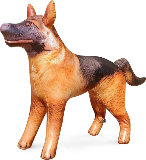 Jet Creations 43" L Inflatable German Shepherd Black Tan Lifelike BlowUp Stuffed Animal Puppy Pet Figure for Decor Play Livestock Theme Party Pool...