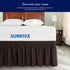 Subrtex Wrap Around Bed Skirt Elastic Elegant Soft Fabric Ruffled Fade Resistant Replaceable (Full, Chocolate)...