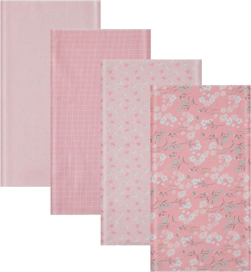 Cudlie 4 Pack Receiving Blankets: Ultra-Soft Essentials for Baby Boys and Girls, Swaddling, Cuddling and Nursing. Multipack for Infants, Newborns ...