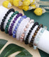 BOMAIL 9PCS Natural Crystal Bracelets for Women Men - 8mm Semi-Precious Gemstone Beaded Bracelets, Round Gemstones Stretch Bracelet, Yoga Bracelet...