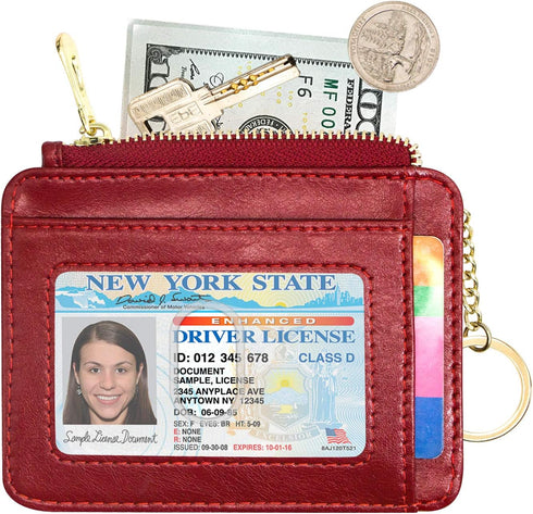 Padike Wallet for Women, Slim Credit Card Holder, Compact Size Minimalist Wallet (Red)...