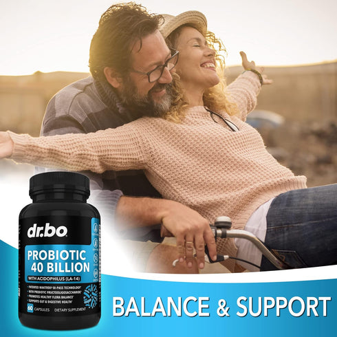 Probiotic 40 Billion CFU Supplement - Lactobacillus Acidophilus Probiotics for Women & Men Capsules - Gluten Free Probiotics for Digestive Health ...