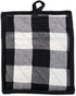 DII Buffalo Check Kitchen Collection, Classic Farmhouse Kitchen Set, Potholder, Black & White, 2 Piece...