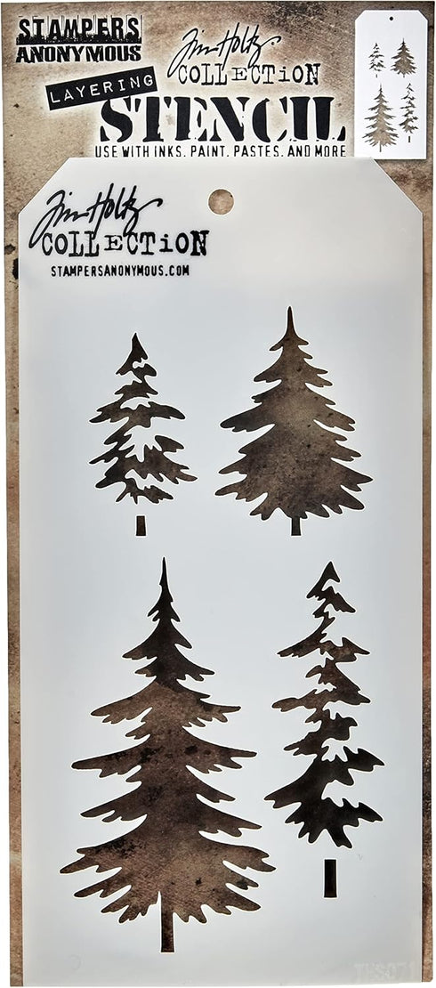 Stampers Anonymous Woodland Stencil, 28.3 x 11.4 x 0.1 cm, Multi-Colour...