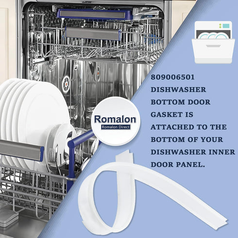 Romalon 154576501 Dishwasher Bottom Door Gasket Replacement Part fir for Frigi-daire dishwashers 809006501 154297601 PS9495545 AP5809675