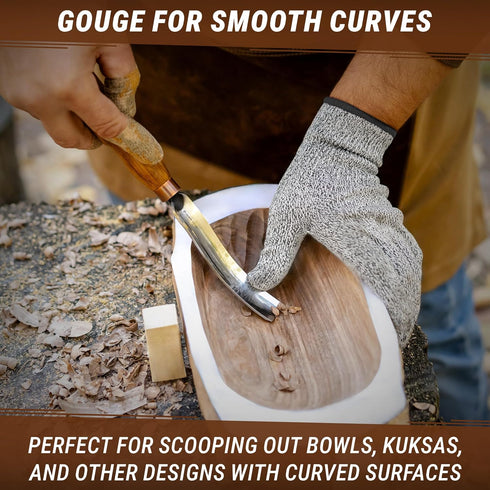 BeaverCraft Wood Carving Knives Kit Spoon Carving Tools S14 - Spoon Hook Knife Wood Carving Chisels Set Bowl Gouge - Whittling Knives Whittling Ki...