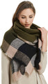 VIVIAN & VINCENT Fall Winter Scarf Classic Tassel Plaid Tartan Warm Soft Chunky Large Blanket Wrap Shawl Scarves for Women...