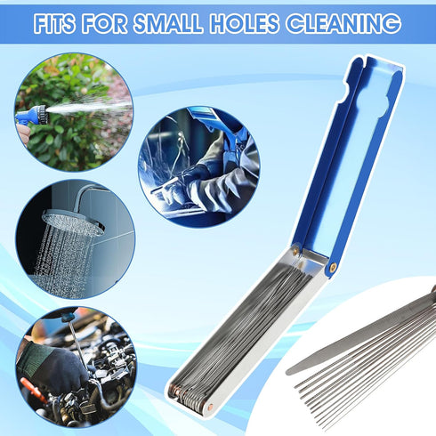 Carburetor Cleaning Kit,Torch Tip Cleaner Set,13 Cleaning Wires + 10 Cleaning Needles + 5 Nylon Brushes + 1 Pointed Pick Tool + 1 Throttle Wrench ...