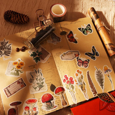 200Pcs Vintage Scrapbook Stickers, Aesthetic Junk Journal Stamping Supplies Kit, Scrapbooking Ephemera Washi Paper for Bullet Journaling Planners ...