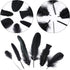 Larryhot Black Craft Feathers Bulk - 240pcs 6 Style Mixed Natural Feathers for Wedding Home Party, Dream Catcher Supplies and DIY Crafts (Black)...