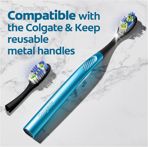 Colgate 360 Floss-Tip Replaceable Head Toothbrush Refill Heads, 2 count, 6 pack...