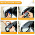 EcoNour Car Blind Spot Mirrors with Rain Visor (2 Pack) - Convex Rear View Blind Spot Mirrors, 2" Round HD Car Side Mirror Blindspot, Wide Angle A...