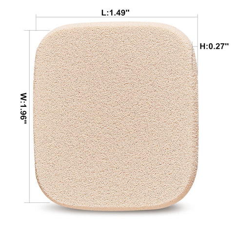 KOOBA 2pcs Square Makeup Sponges with 1 Travel Case, Beauty Face Primer Compact Powder Puff, Blender Sponge Replacement for Cosmetic Flawless Foun...