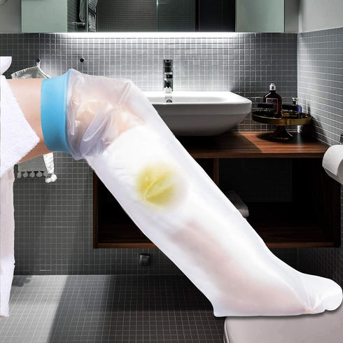 Asunby Cast Covers for Shower Leg Adult Waterproof full Leg Protector Shower Bandage Wound Showering for Broken Leg Knee Foot Ankle Wound Burns Ca...
