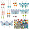 SUNNYCLUE 1 Box DIY 10 Pairs Butterfly Charms Fabric Butterflies Wing Charm Fairy Themed Earring Making Kit Moon Crescent 3D Mushroom Charm Fairy ...