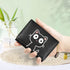 Cute Small Wallets for Women, Fashion Tri-folded Wallet for girls, Short Slim Womens Wallet with ID Window (3D Cat Pattern Black)...