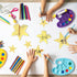 120 PCS Glitter Gold Five Star Cutouts Paper Star Cutouts Star Cutouts for Bulletin Board Stars Classroom Wall Party Decoration Supply 3 Sizes 3.1...
