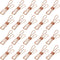 MECCANIXITY 50 Pieces Metal Wire Hollow Out Clips 32mm Cute Mini Binder Paper Clip Rose Gold for Clothes Bill Paper Office Supplies...