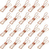 MECCANIXITY 50 Pieces Metal Wire Hollow Out Clips 32mm Cute Mini Binder Paper Clip Rose Gold for Clothes Bill Paper Office Supplies...
