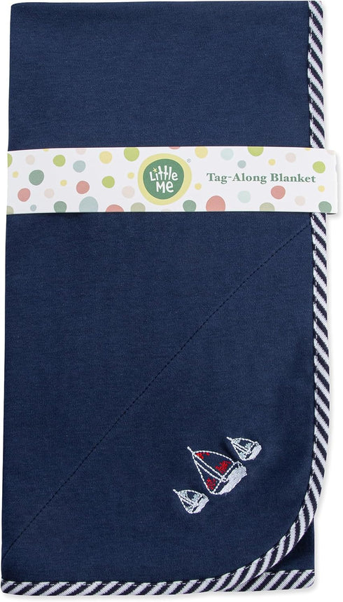 Little Me Blankets for Baby Boys' Sailboats Swaddling Receiving Blanket...