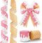 Ice Cream Cone Wired Edge Ribbon Pink Sprinkles Craft Fabric Ribbon for Summer Wreath Bow DIY Wrapping Party Decor, 2 Rolls, 20 Yard...