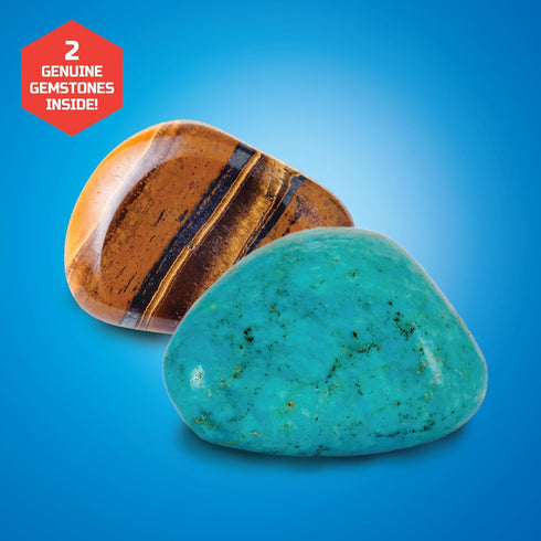 Discovery #MINDBLOWN Mini Unearthed Treasure Set, 2 Pack Excavation Kit w/Chisel, Uncover 2 Gemstones, Interactive Archaeology Geology Paleontolog...