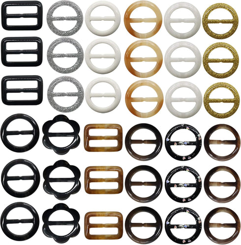 TIHOOD 36PCS 1.18inch T-shirt Clips Plastic Scarf Clips Ring for Women Silk Scarf T-Shirt...