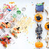 100 Pieces Halloween Treat Bags Clear Self-adhesive Candy Bags Cellophane Plastic Cookie Bags for Party Favors Halloween Decoration (100 Pieces, S...