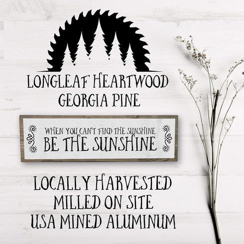 Motivation Wood Signs (Medium - Wood And Metal, When you Can’t Find The Sunshine Be The Sunshine)...