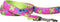 Hamilton Pet & Equine Hamilton Single Thick Dog Leash with Retro Floral Patterned Ribbon Overlay, 1" x 6', Pink...