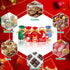 DLY 50 Pcs Christmas Candy Bag Christmas Treat Bags Candy Goodies Plastic Drawstring Gift Bags Merry Christmas Treat Bags for Birthday Party Snack...