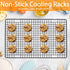 Tebery 4 Pack Black Heavy-Duty Wire Cooking Rack Baking Racks, Nonstick Baking & Cooling Grid for Roasting, Cooking, Grilling, Drying - 16" x 10"...