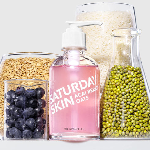 Saturday Skin Hydrating Gentle Facial Gel Cleanser Makeup Remover Sensitive Skin Face Wash Antioxidant Vitamin Brightening Smoothing | Korean Skin...