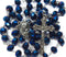 Nazareth Store Deep Blue Crystal Beads Rosary Catholic Necklace Holy Soil Medal Cross Crucifix Velvet Bag...