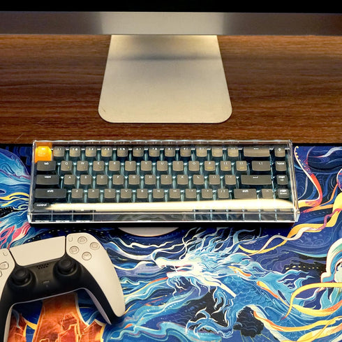 Geekria 65% Keyboard Dust Cover, Clear Acrylic Keyboard Cover for 68 Key Computer Mechanical Keyboard, Compatible with Keychron K7 Keyboard, Keych...